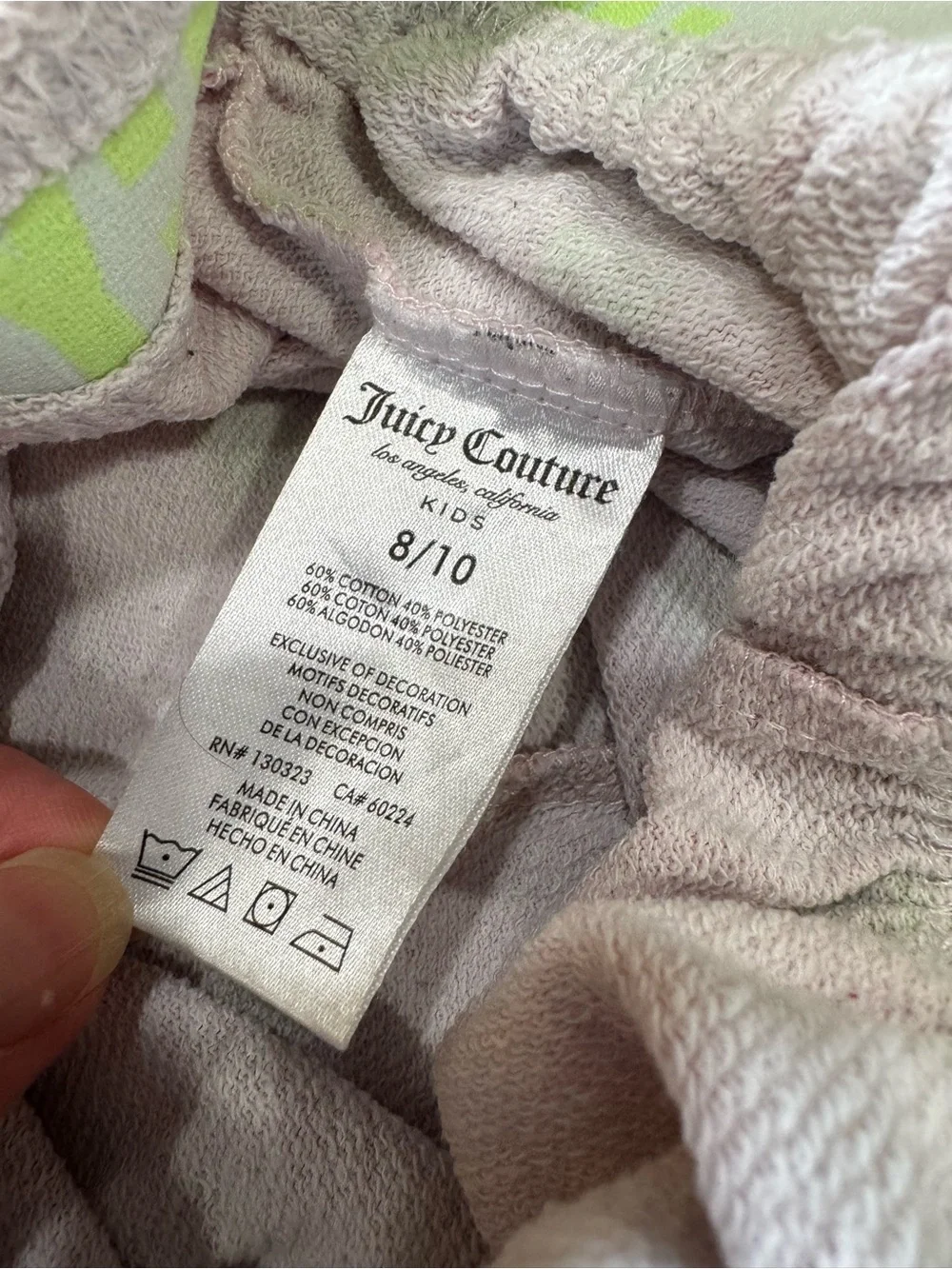 Juicy Couture Kids Hooded Romper Size 8/10 Pink Velour Hearts Sleeveless